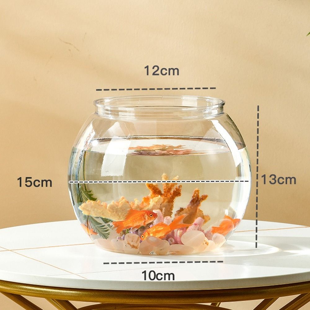 Aquarium Fish Names - 홈데코 투명 원형 어항 플라스틱 소형