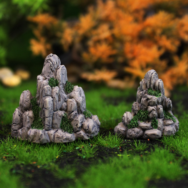 Aquarium Decoration Rock - 미니 산악 미니어처 인공 언덕 장난감,