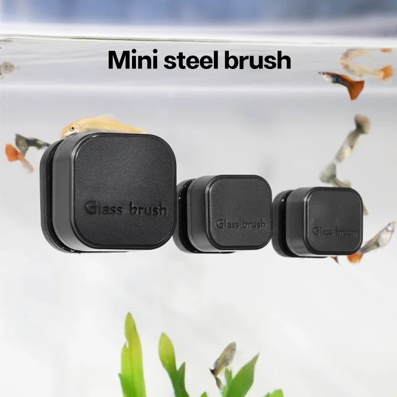 Aquarium Fish Maintenance - 미니 사각형 자석 브러시 수족관 유리