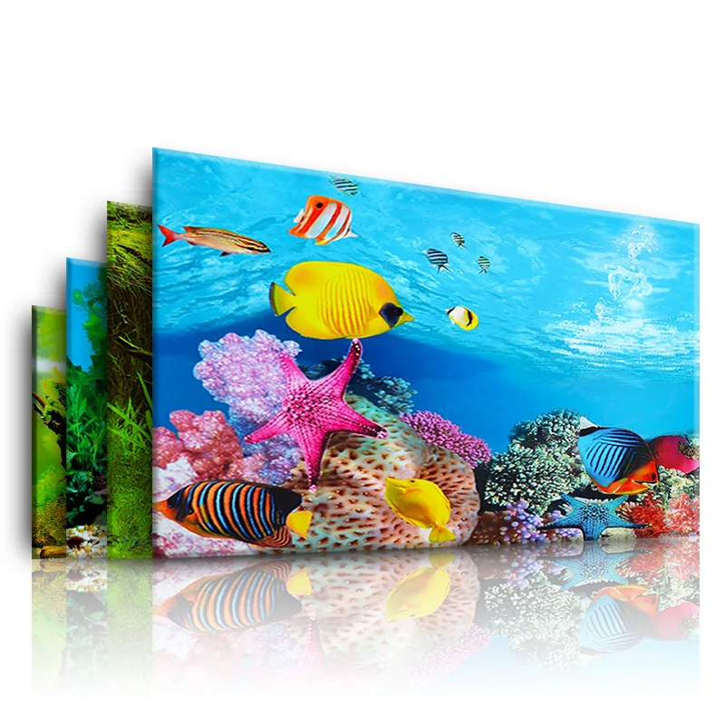 Aquarium Fish Background - 수족관을위한 배경 3d 스티커 포스터 물고기