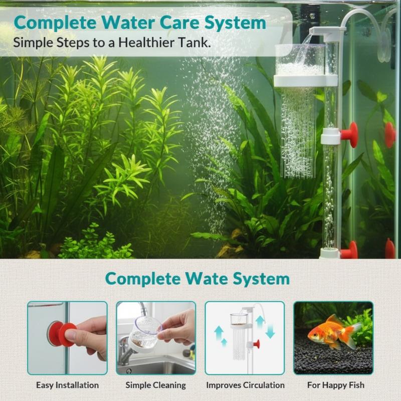 Aquarium Fish Waste Collector - 에어리프트 어류 배설물 수집기 1세트, 담수