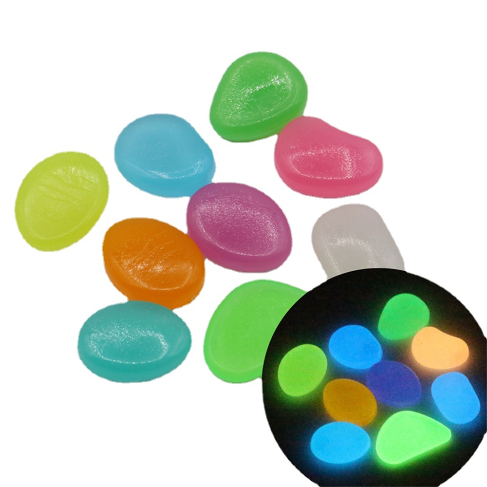 Aquarium Decoration Rock - 50pcs 빛나는 돌 형광 자갈 자갈