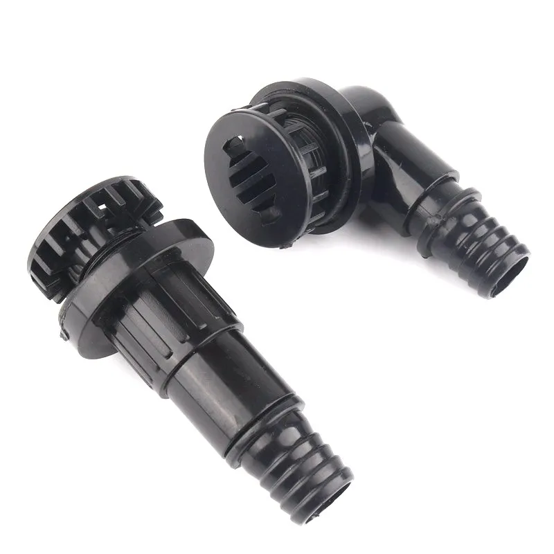 Fish Co Aquarium - 20mm 검정색 PVC 수족관 배수 엘보