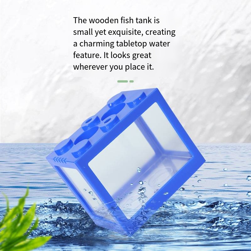 참신한 블록 모양의 미니 수족관 데스크탑 금붕어 수조, - Aquarium Fish Names 리뷰 및 가격