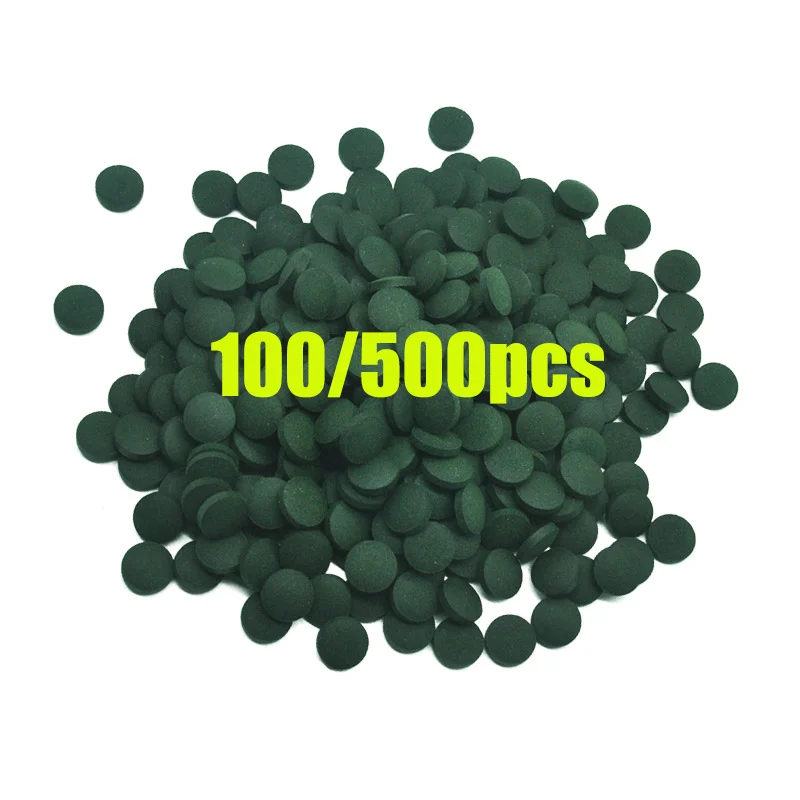 100pcs 고순도 스피루리나 정제 나선형 해초 농축  - Aquarium Fish Vitamin 리뷰 및 가격