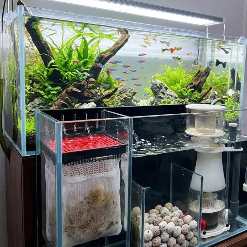 어항 필터 백 효율적인 여과 걸이형 필터 펌프 박스 드 - Aquarium Fish Background 리뷰 및 가격