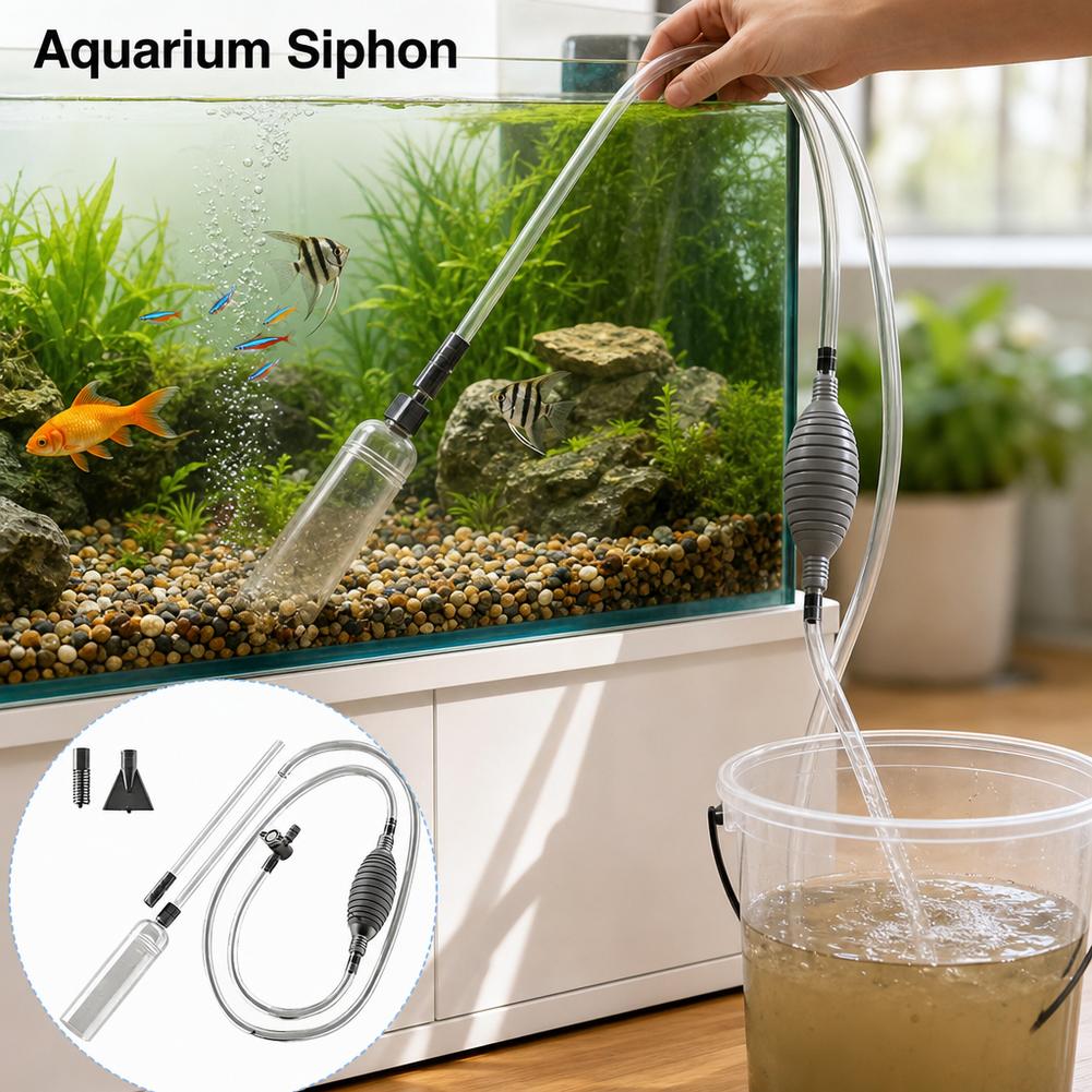 수동식 어항 사이펀 물갈이 키트, 자갈 청소기, 모래  - Aquarium Fish Maintenance 리뷰 및 가격