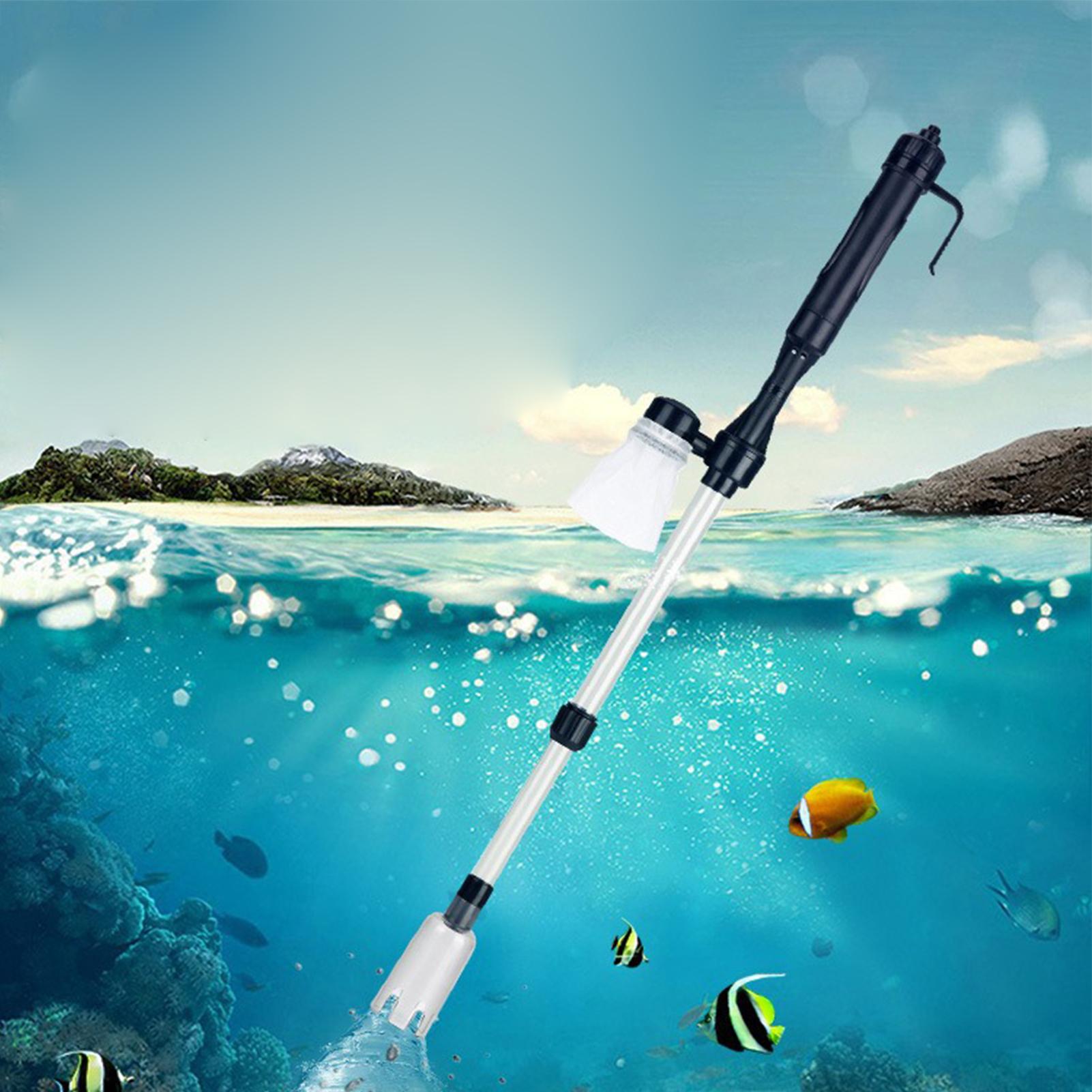 수족관 진공 자갈 청소기 조정 가능한 텔레스코픽 USB - Aquarium Fish Maintenance 리뷰 및 가격