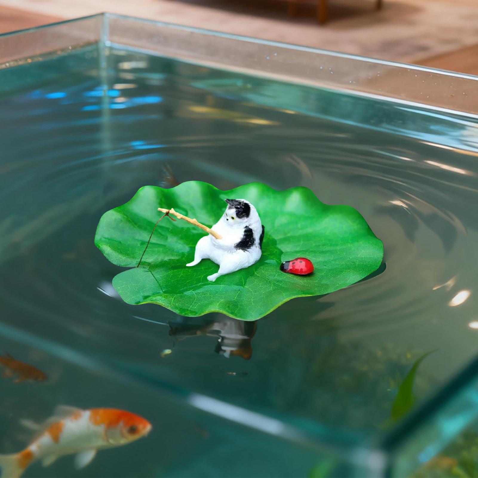 수족관 장식품 플로팅 캣 낚시 수족관 모델 장식 베타  - Aquarium Fish Names 리뷰 및 가격