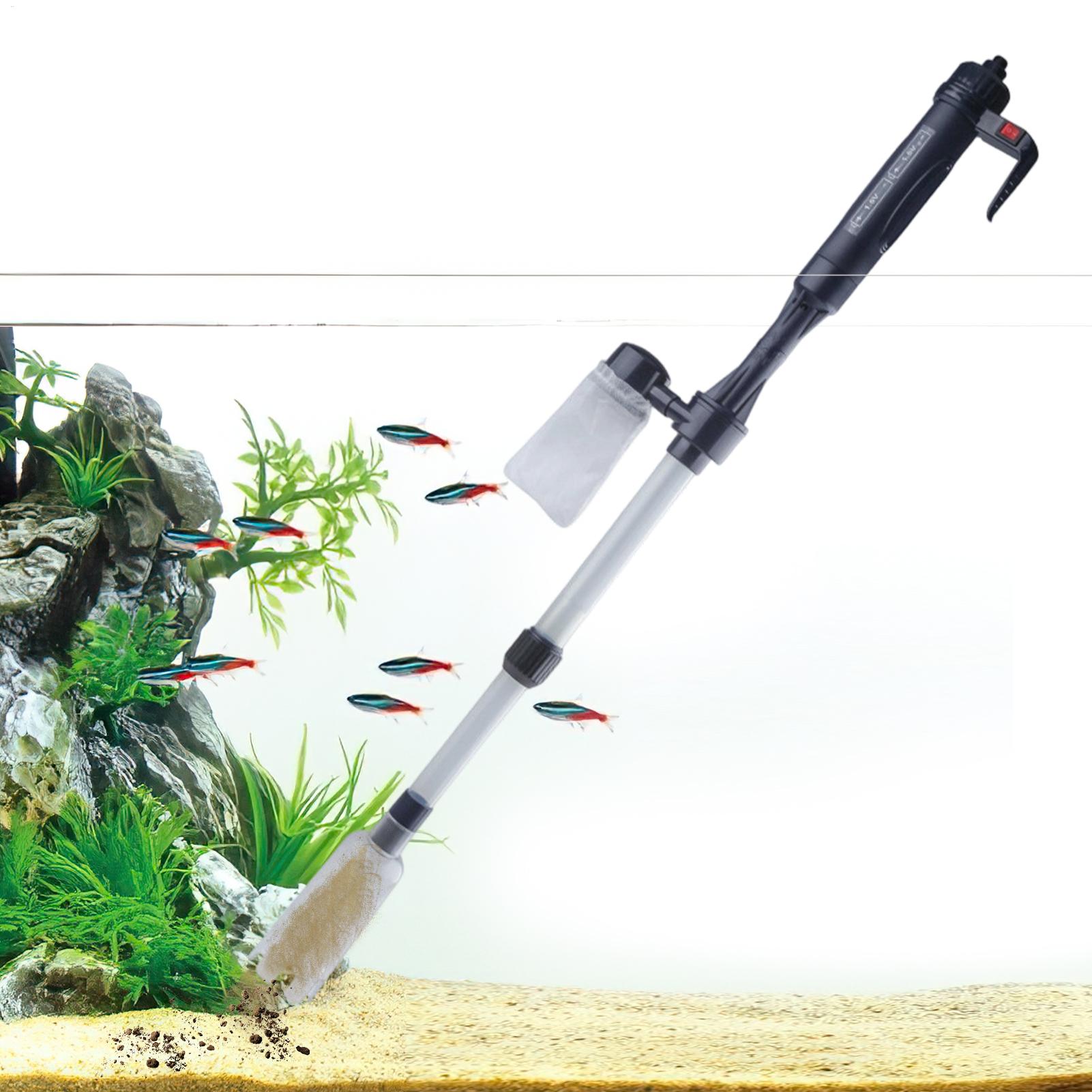 어항 진공 청소기 조절식 텔레스코픽 USB 어항 물 교 - Aquarium Fish Background 리뷰 및 가격