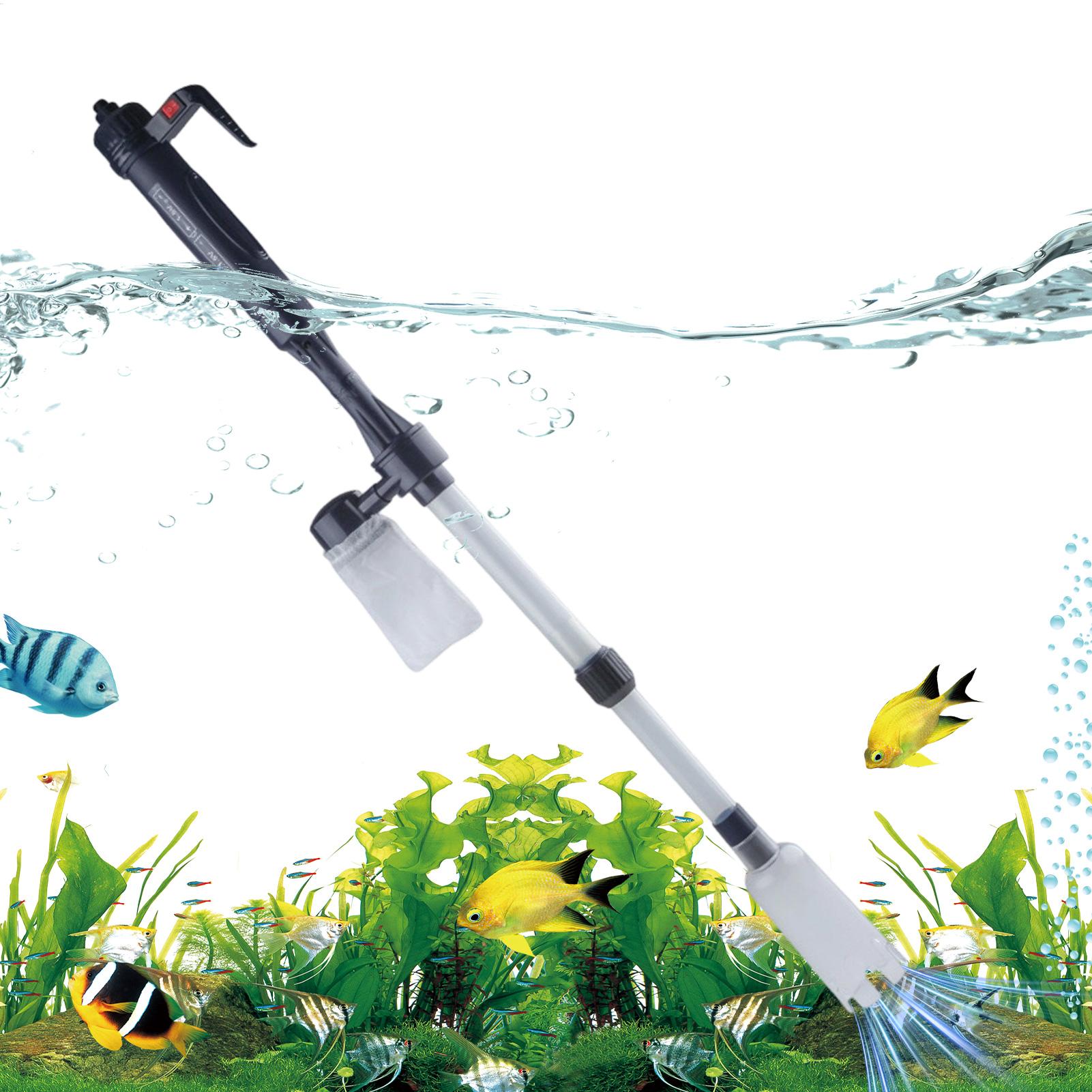 어항 진공 청소기 조절식 텔레스코픽 USB 어항 물 교 - Aquarium Fish Background 리뷰 및 가격