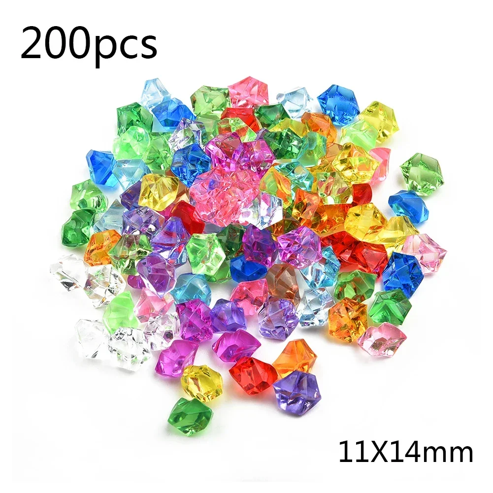 200pcs 아크릴 보석 돌 다채로운 짓 눌린 얼음 바 - Aquarium Decoration Rock 리뷰 및 가격