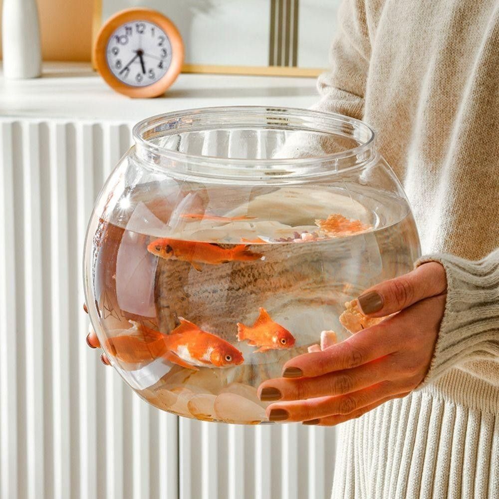 새로운 투명 어항 원형 깨지지 않는 플라스틱 가벼운 소 - Aquarium Fish Names 리뷰 및 가격