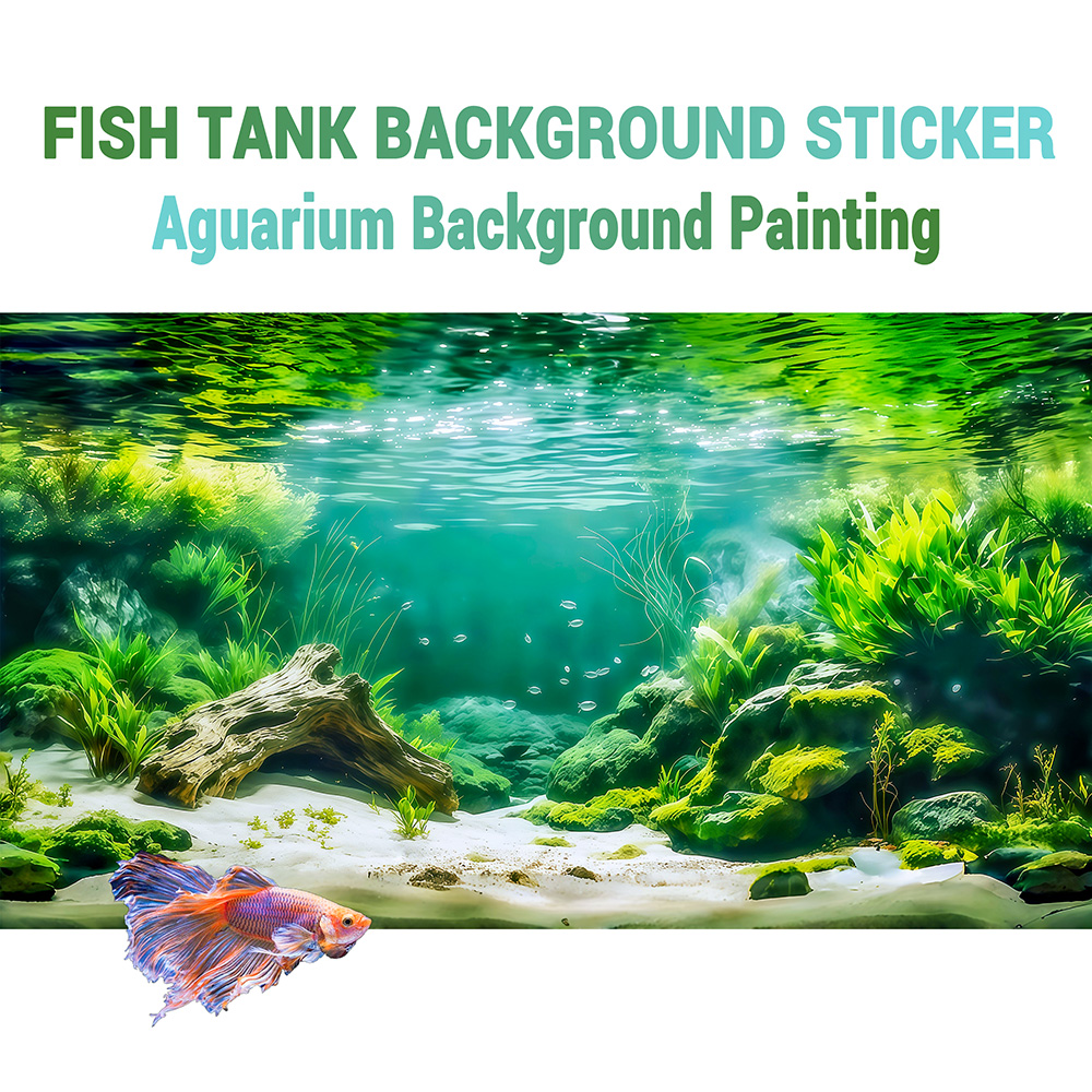 하단의 강 분지, 어항 배경 그림, 수족관 스티커, 전 - Aquarium Fish Background 리뷰 및 가격