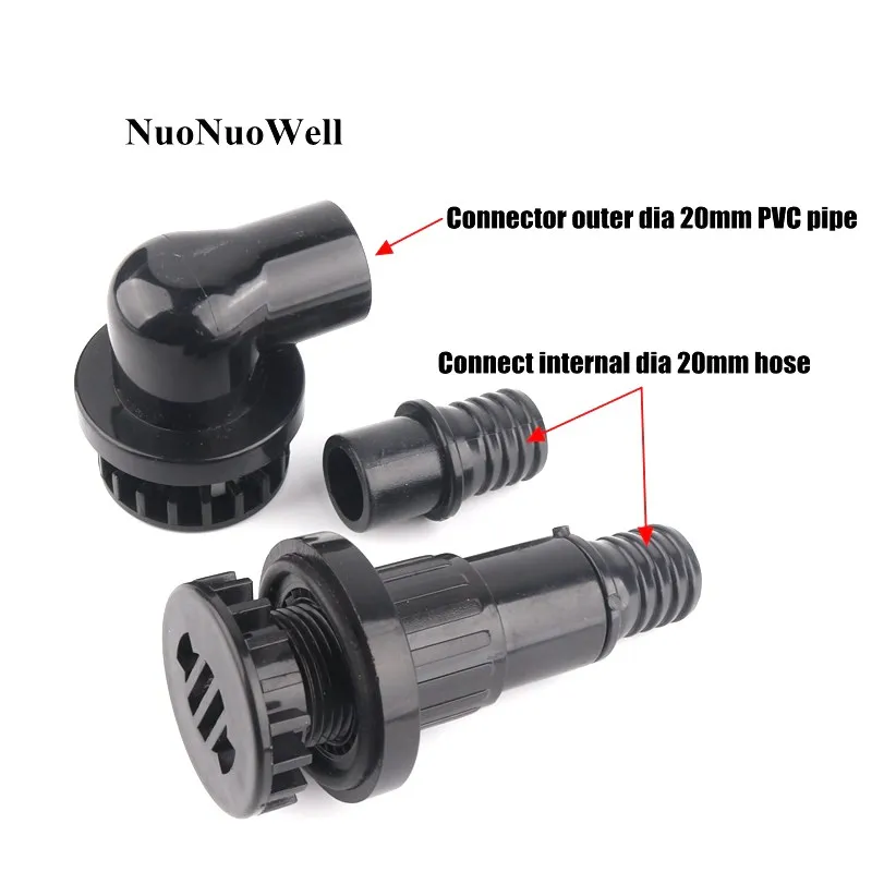 20mm 검정색 PVC 수족관 배수 엘보 피팅 1개,  - Fish Co Aquarium 리뷰 및 가격