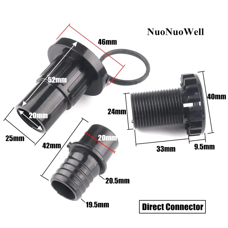 20mm 검정색 PVC 수족관 배수 엘보 피팅 1개,  - Fish Co Aquarium 리뷰 및 가격